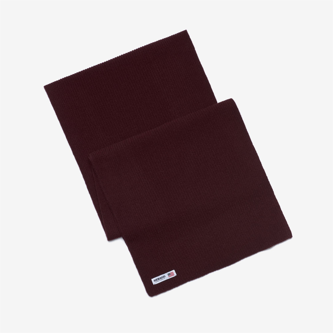 Red Unisex Twombly Rib-Knit Wool Scarf 01