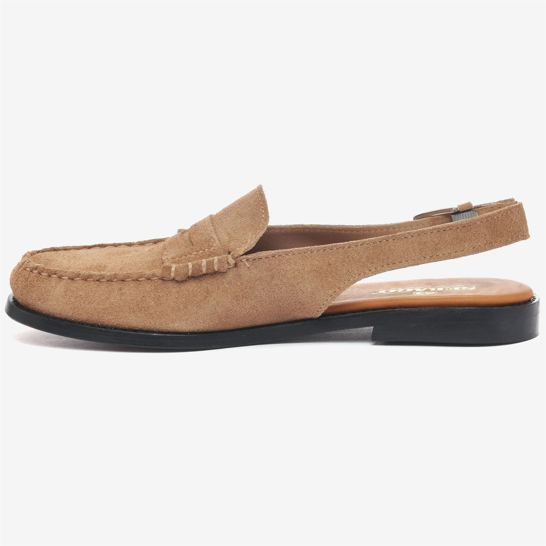 Beige women's business Moccasin Sandals with Adjustable Strap main