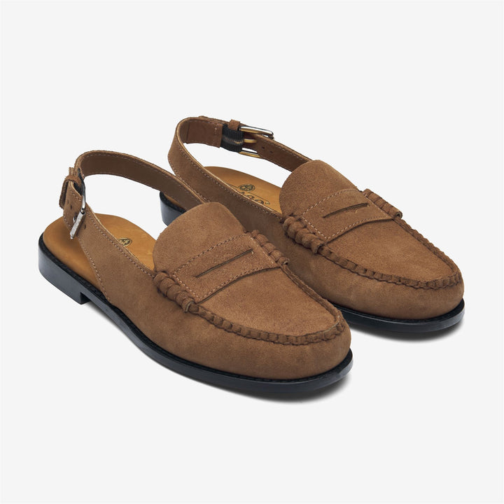 Cognac brown Women's Business Slingback Sandals 2