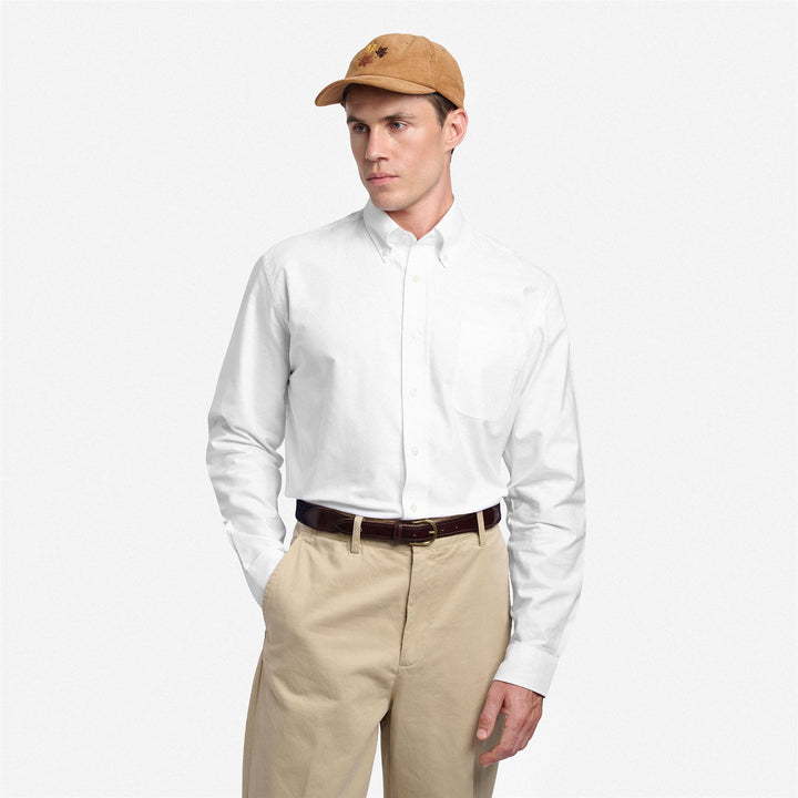 White Unisex Oxford Yachting Shirt with Classic Design 4