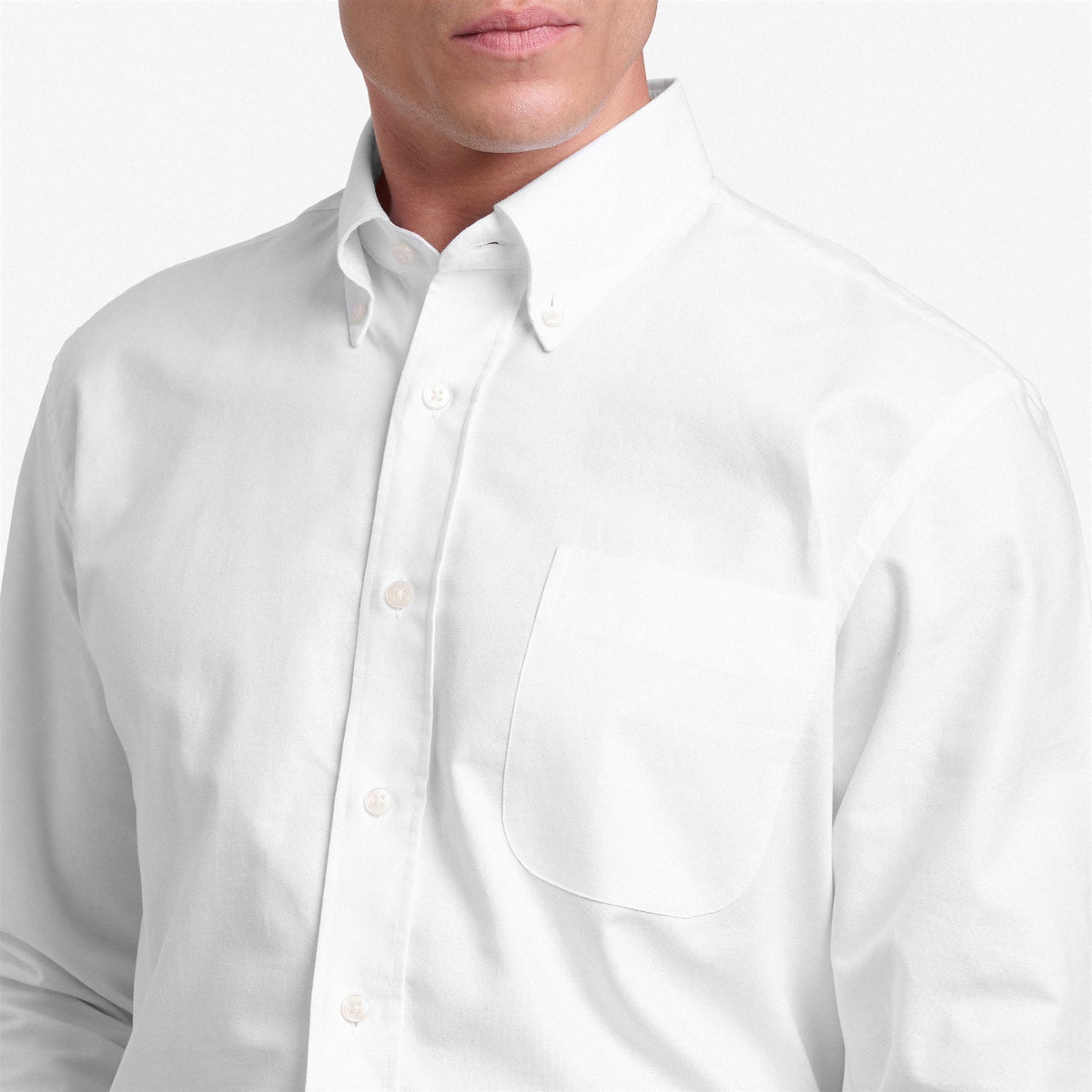 White Unisex Cotton Oxford Shirt