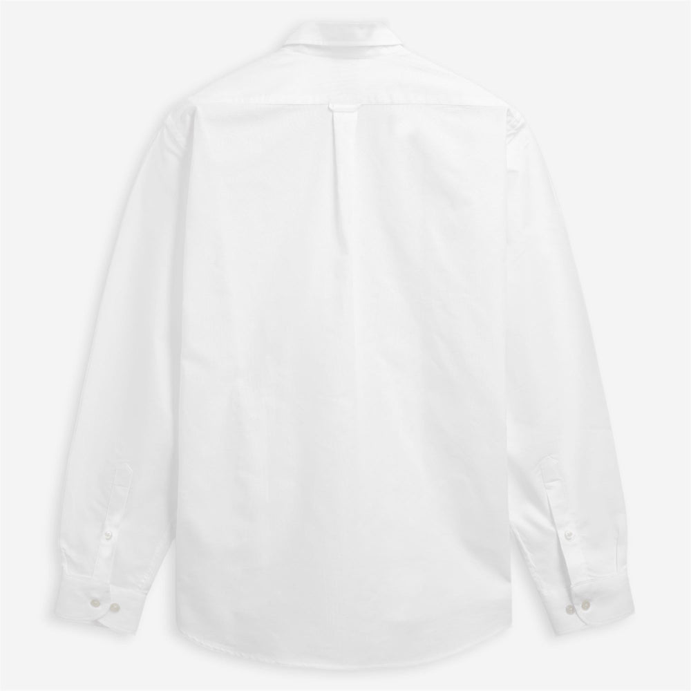 Camisa náutica Oxford unisex blanca con diseño clásico 02