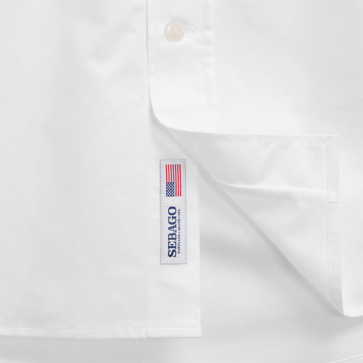White Unisex Oxford Yachting Shirt with Classic Design 3