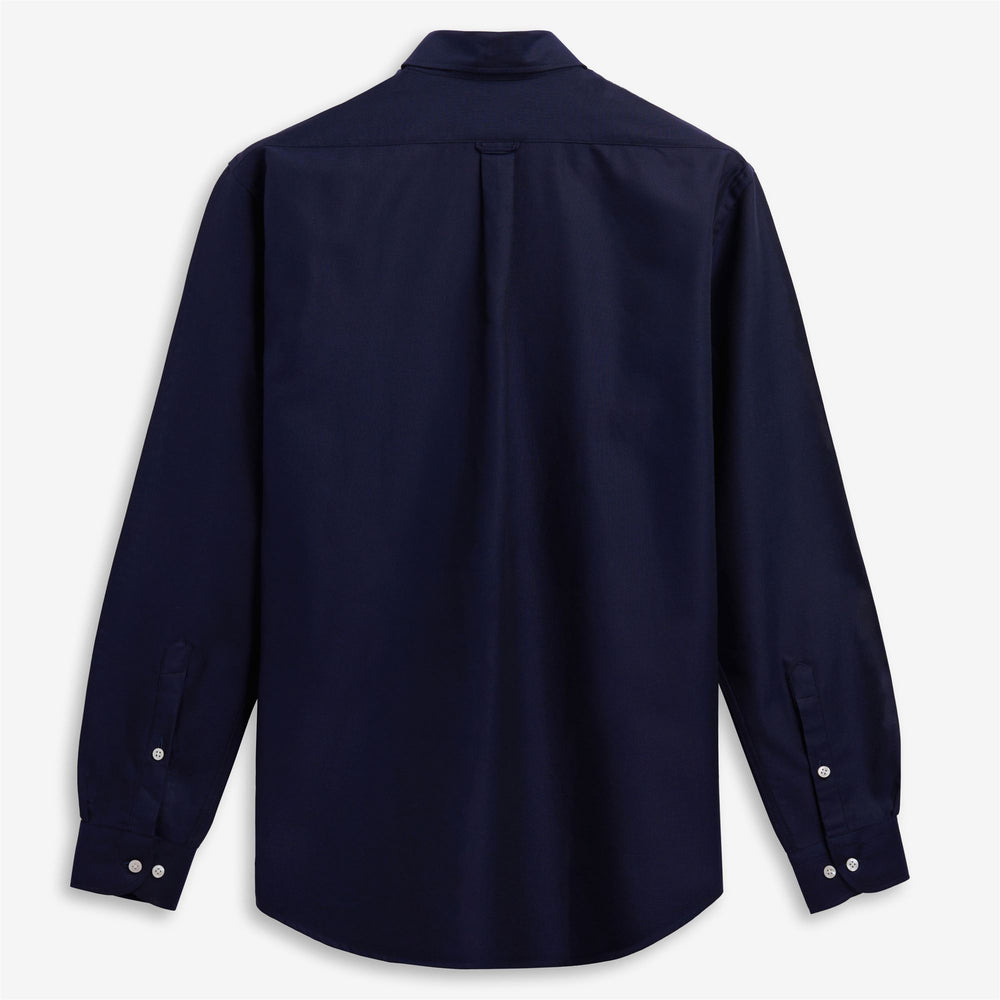 Navy blue Unisex Oxford Yachting Shirt with Logo Tag 02