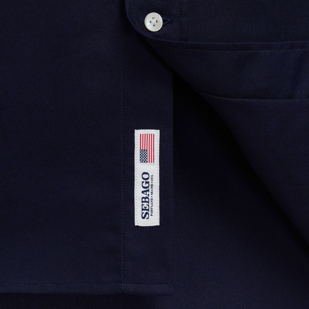 Navy blue Unisex Oxford Yachting Shirt with Logo Tag main