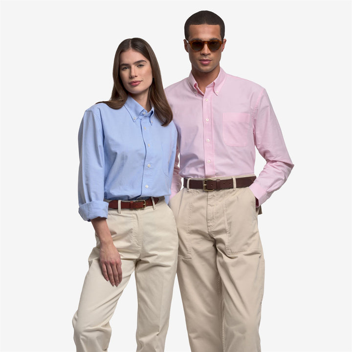 Pink Unisex Oxford Yachting Shirt with Classic Style 6
