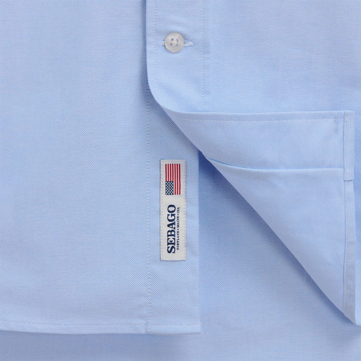 Azure blue Unisex Oxford Yachting Shirt 3