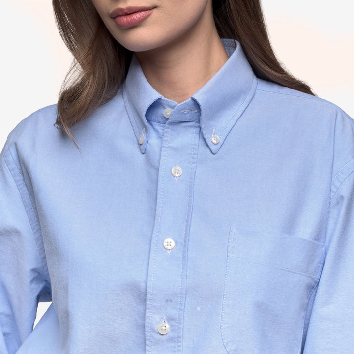 Azure blue Unisex Oxford Yachting Shirt 6