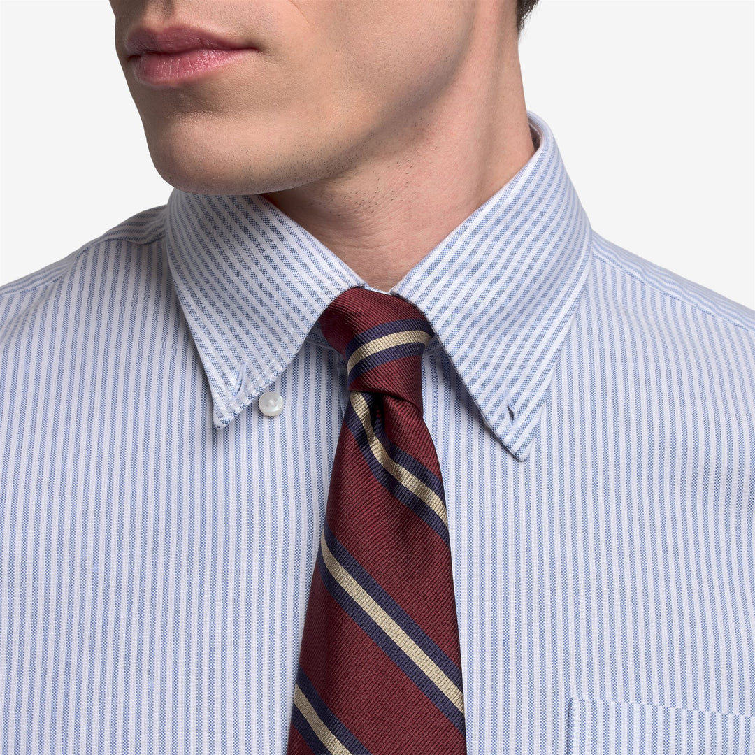 Cravate régimentaire en soie rouge pour homme, idéale pour les loisirs main