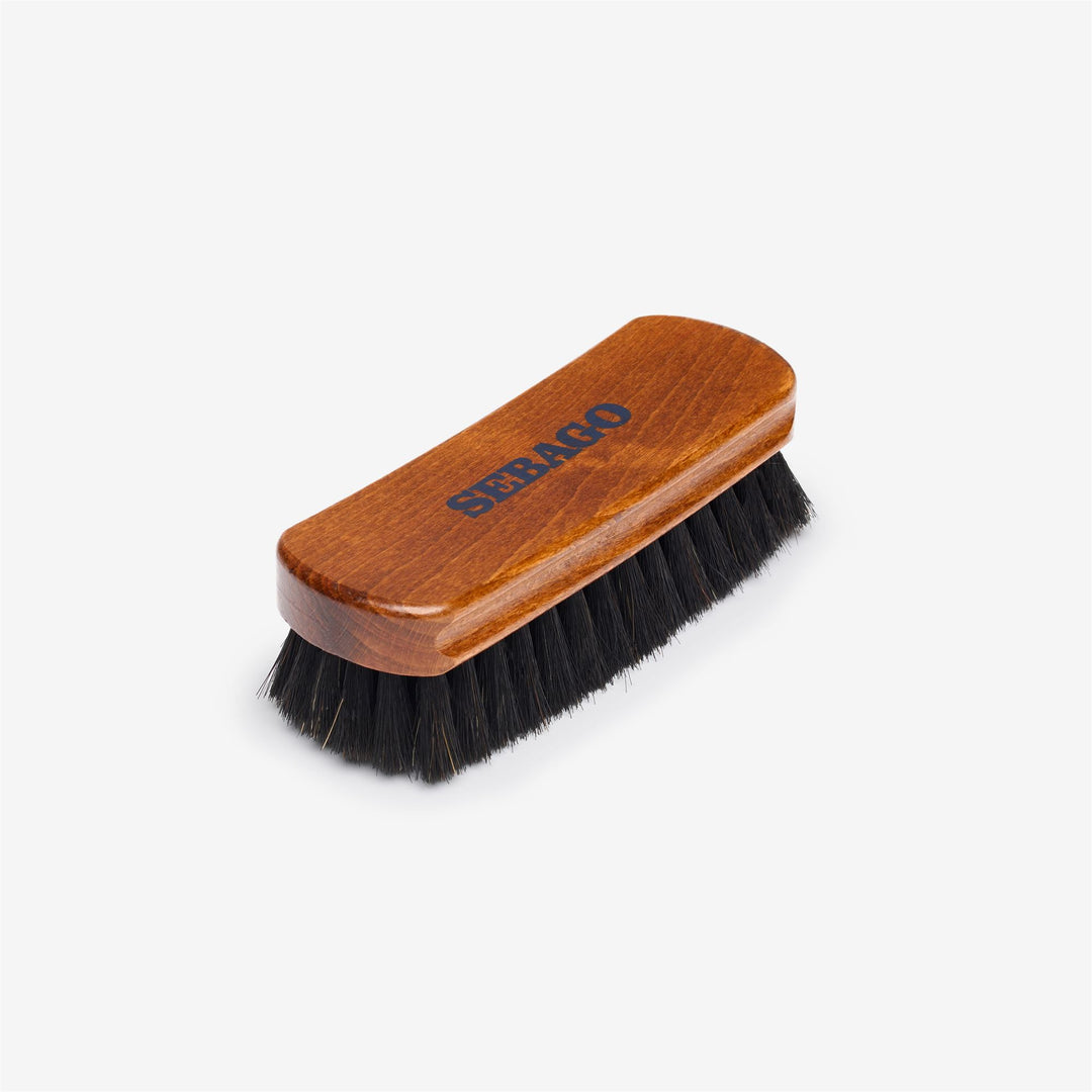 Weiße Unisex-Schuhreinigungsbürste mit Holzgriff 01