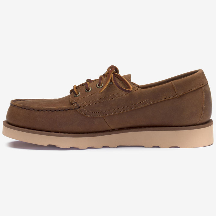 Brown Men's Leather Moccasin with Lightweight EVA Sole 3