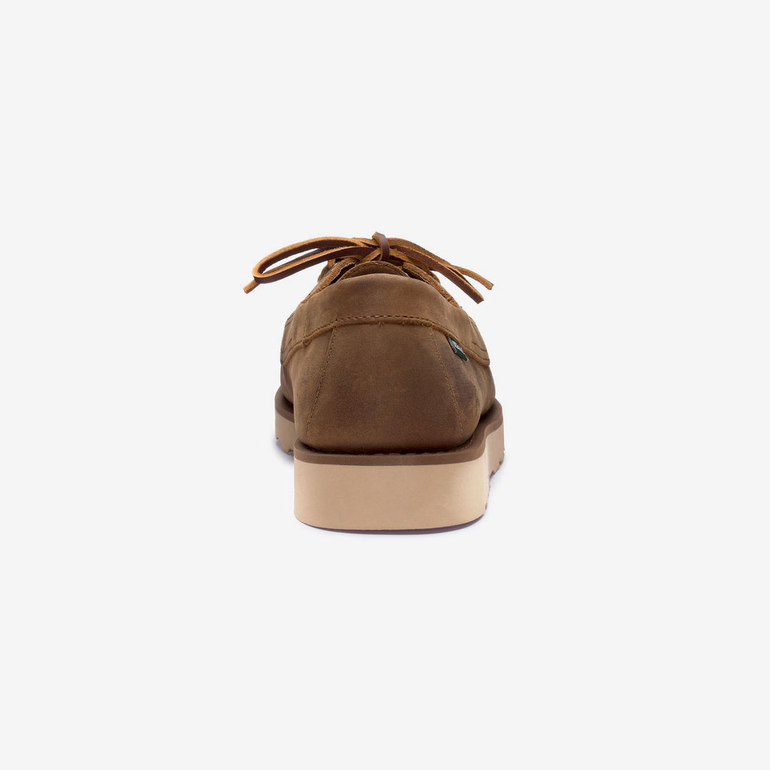 Brown Men's Leather Moccasin with Lightweight EVA Sole main
