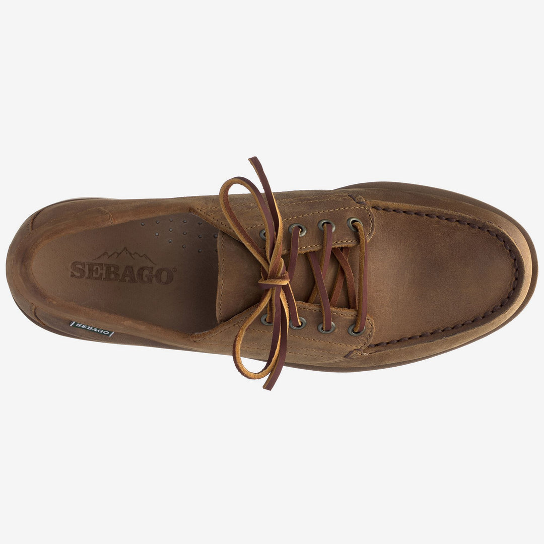 Brown Men's Leather Moccasin with Lightweight EVA Sole main