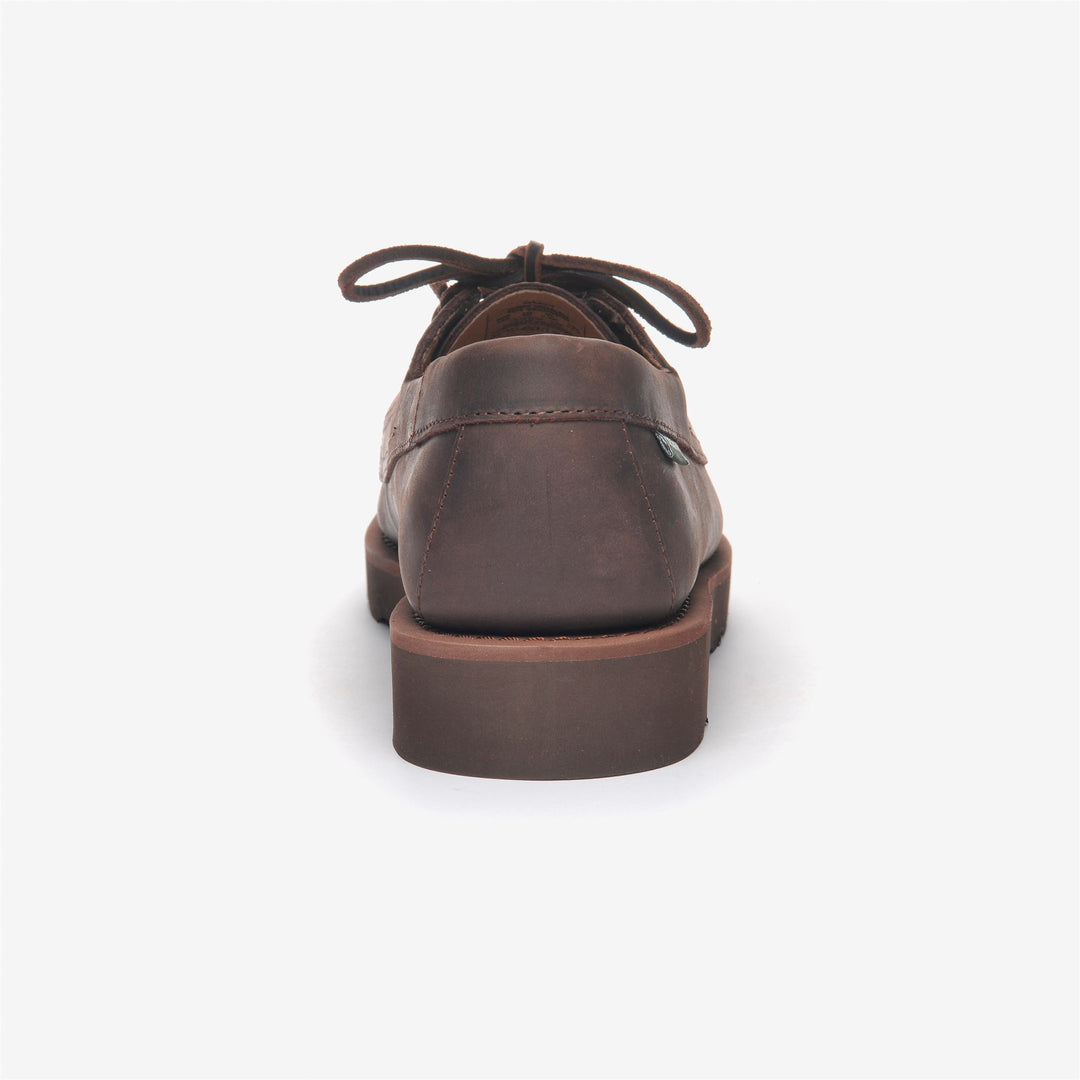 Dark Brown Men's Leather Moccasin for Leisure with Distressed Finish main