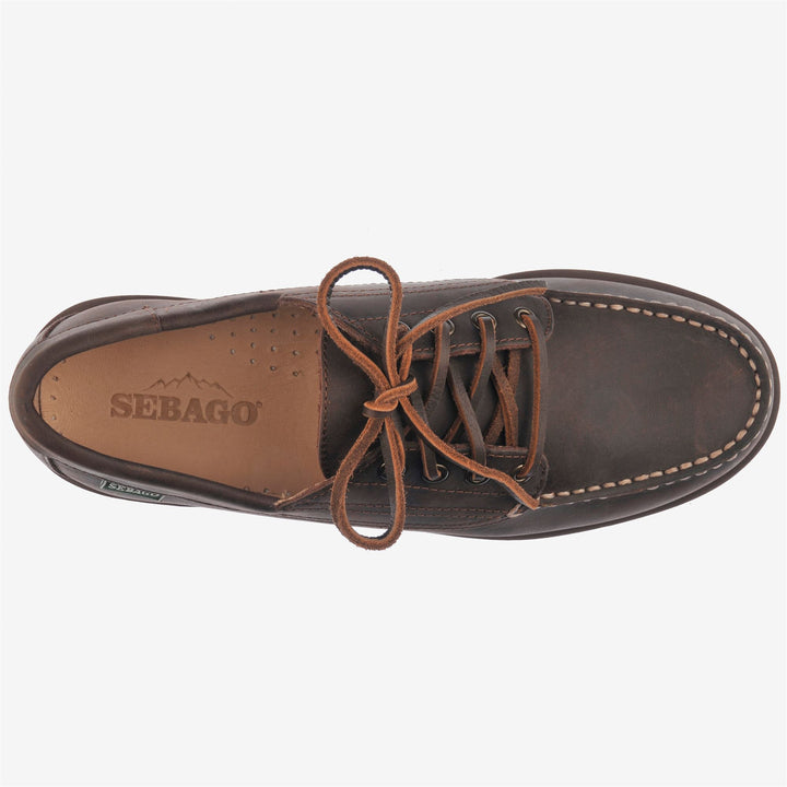 Dark Brown Men's Leather Moccasin for Leisure with Distressed Finish 4