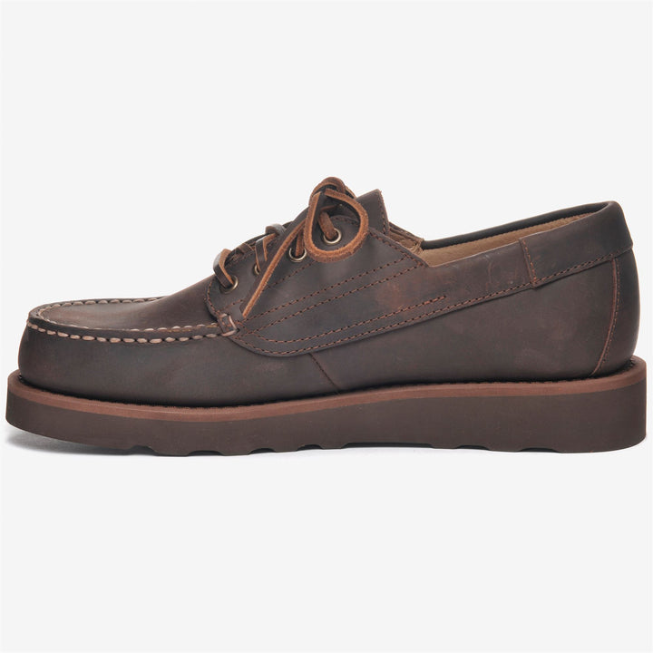 Dark Brown Men's Leather Moccasin for Leisure with Distressed Finish 3