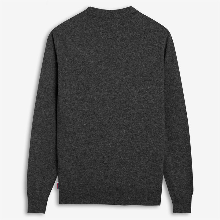 Jersey unisex de lana gris con cuello redondo 2