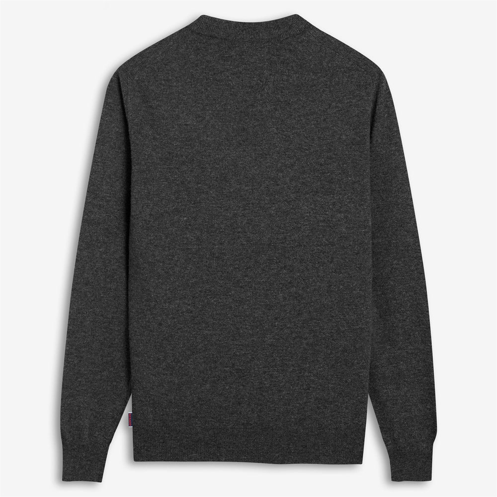 Maglione girocollo unisex in lana grigia 02