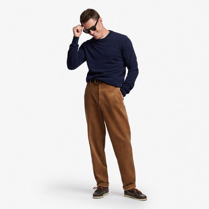 Jersey de punto de lana unisex azul oscuro 4