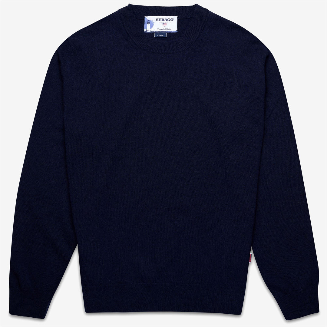 Dark Blue Unisex Wool Knitwear Jumper 01