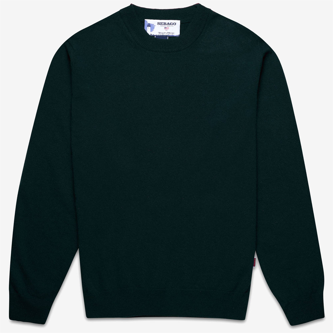 Grüner Unisex-Strickpullover aus klassischer Wolle 01