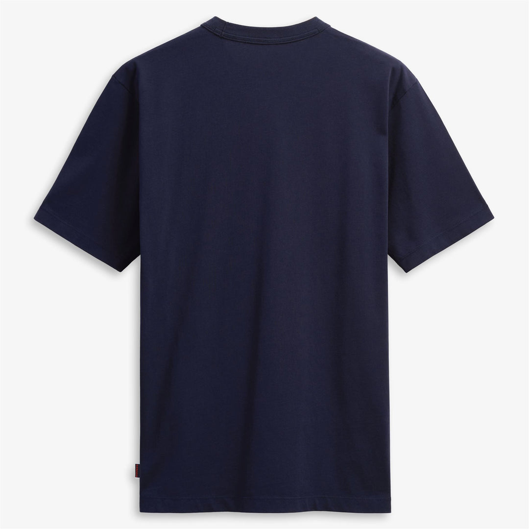Dark Blue Unisex Cotton T-Shirt with Fishing Print main