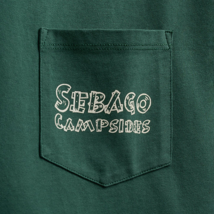 T-shirt unisexe vert Wymanlake à motif graphique avec poche 3