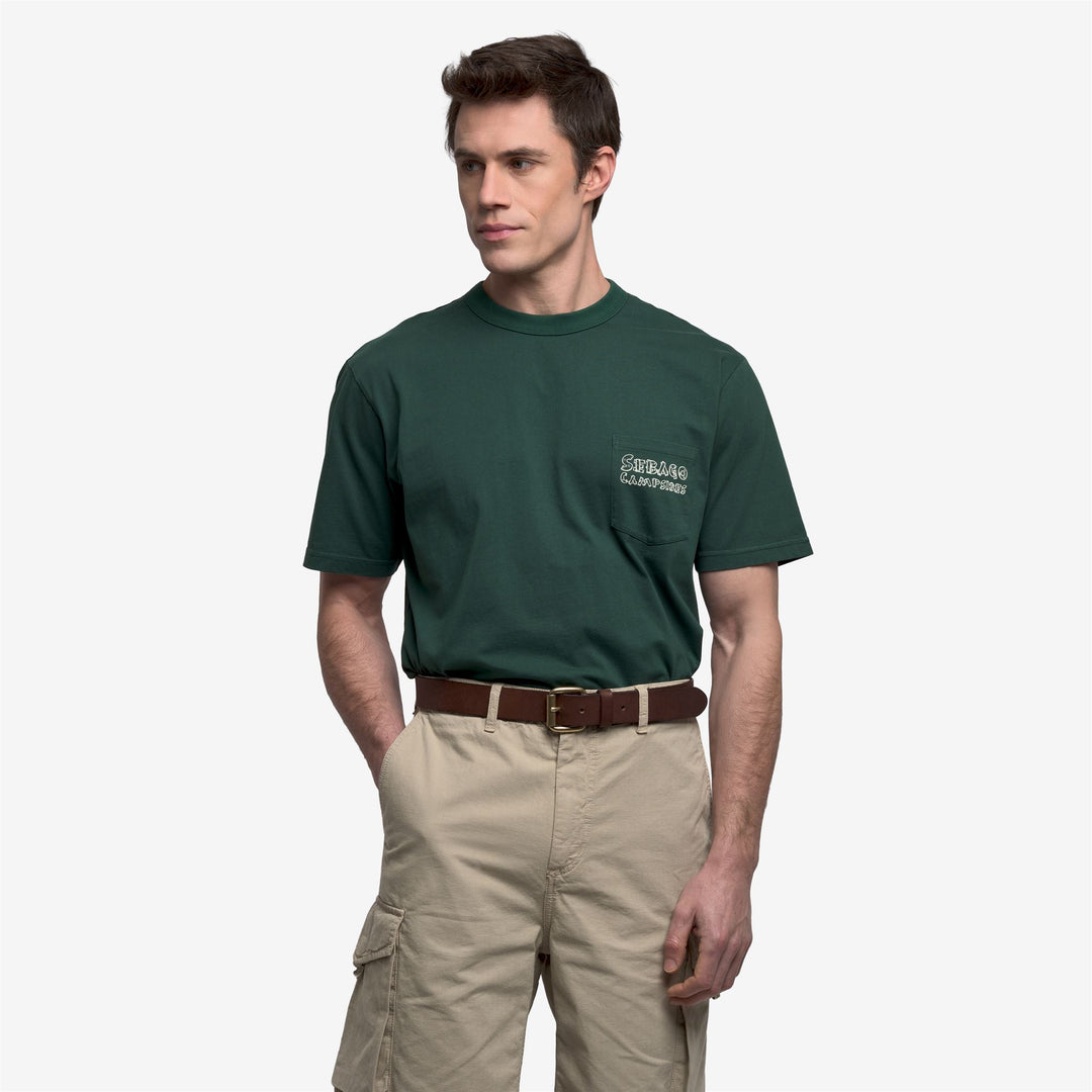Green unisex Wymanlake Graphic T-Shirt with Pocket Design main