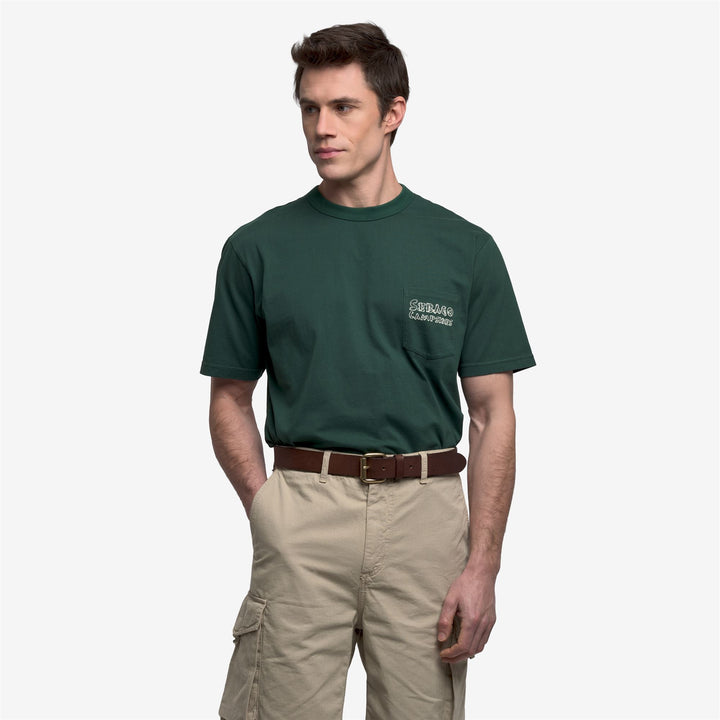 Green unisex Wymanlake Graphic T-Shirt with Pocket Design 4