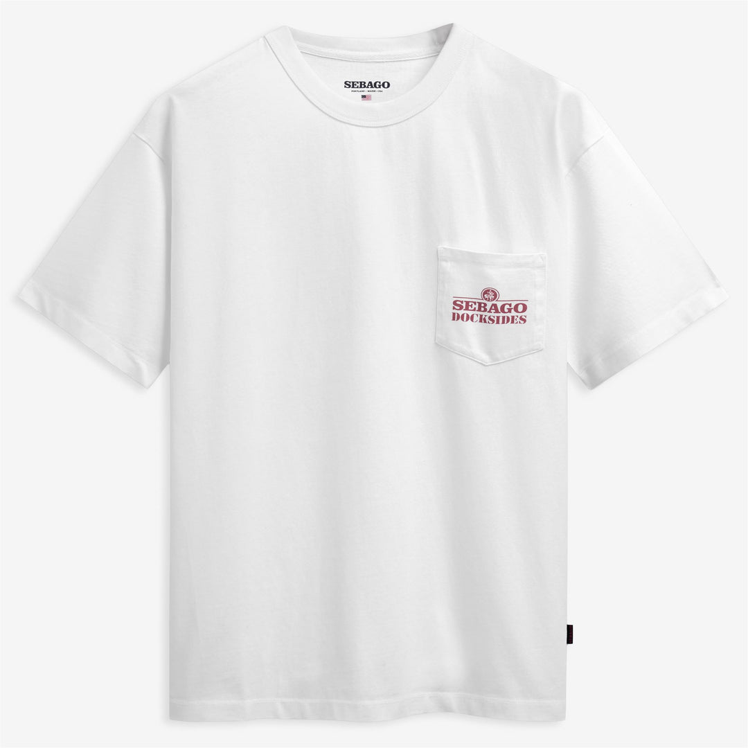 White Unisex Cotton T-Shirt with Graphic Print and Pocket 01