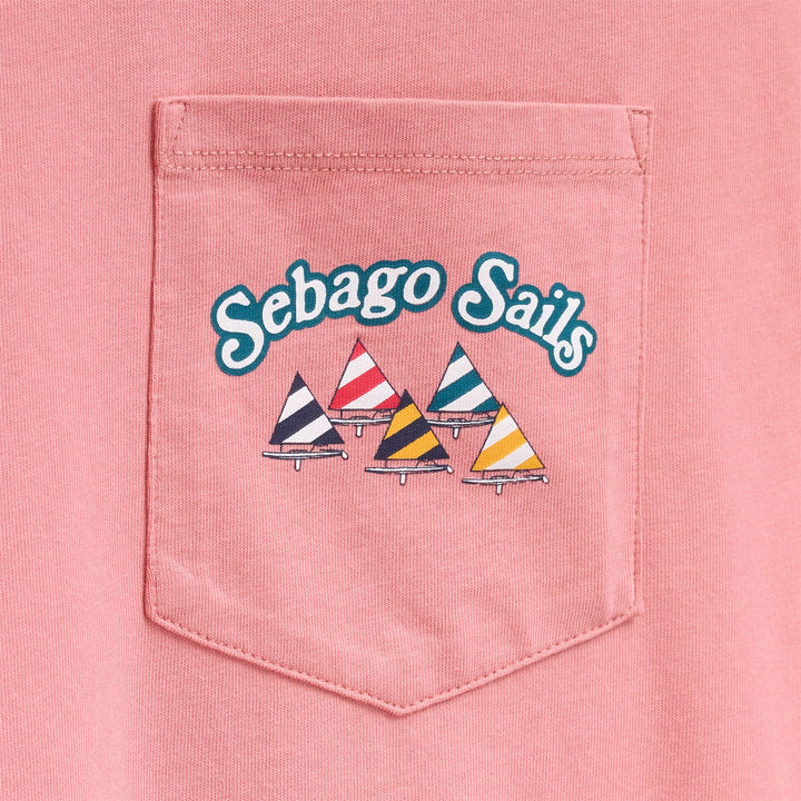 Pink Unisex Cotton T-Shirt with Sailboat Print 3