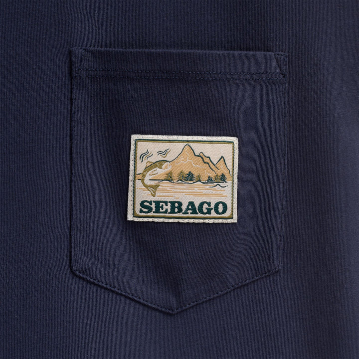 Dark Blue Unisex Cotton Adventure T-Shirt with Pocket 3