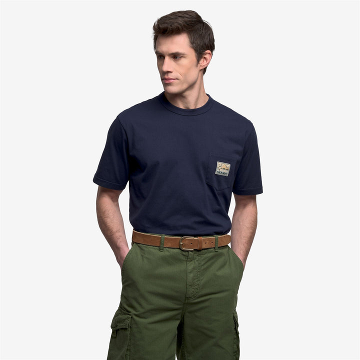 Dark Blue Unisex Cotton Adventure T-Shirt with Pocket 4