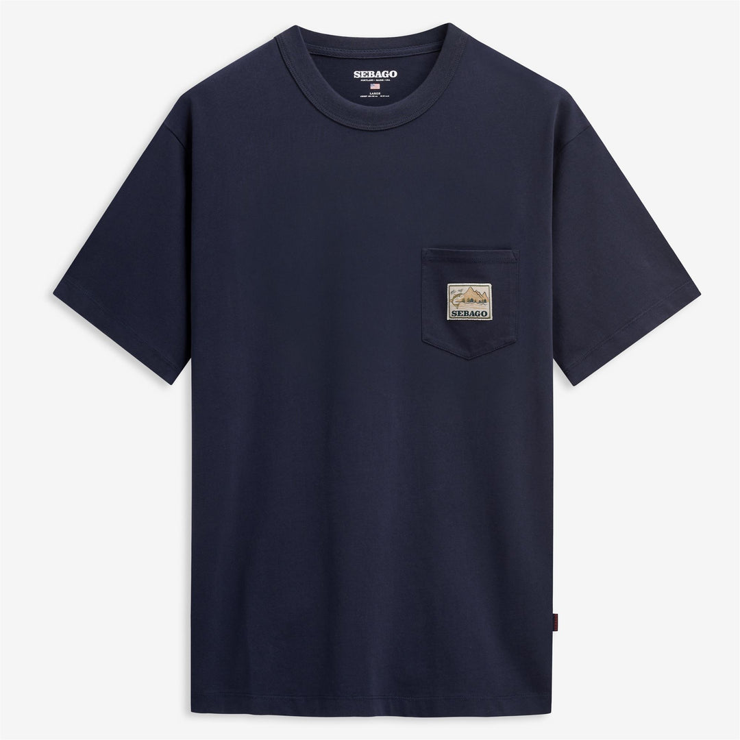Dark Blue Unisex Cotton Adventure T-Shirt with Pocket 01