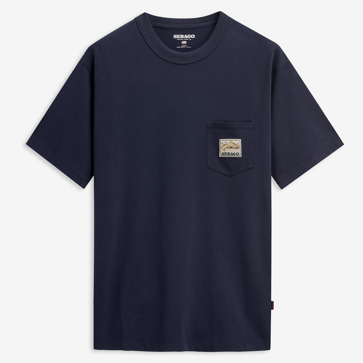 Dark Blue Unisex Cotton Adventure T-Shirt with Pocket 1