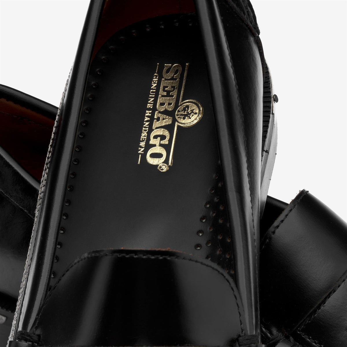 Mocassin penny en cuir noir pour homme
