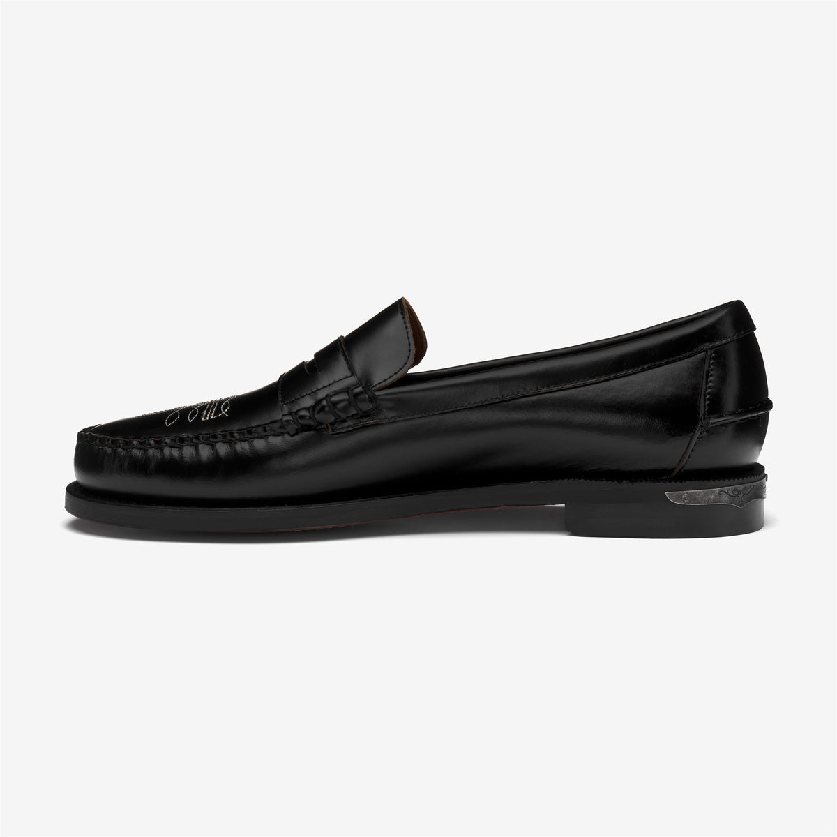 Black Men's Leather Penny Loafer