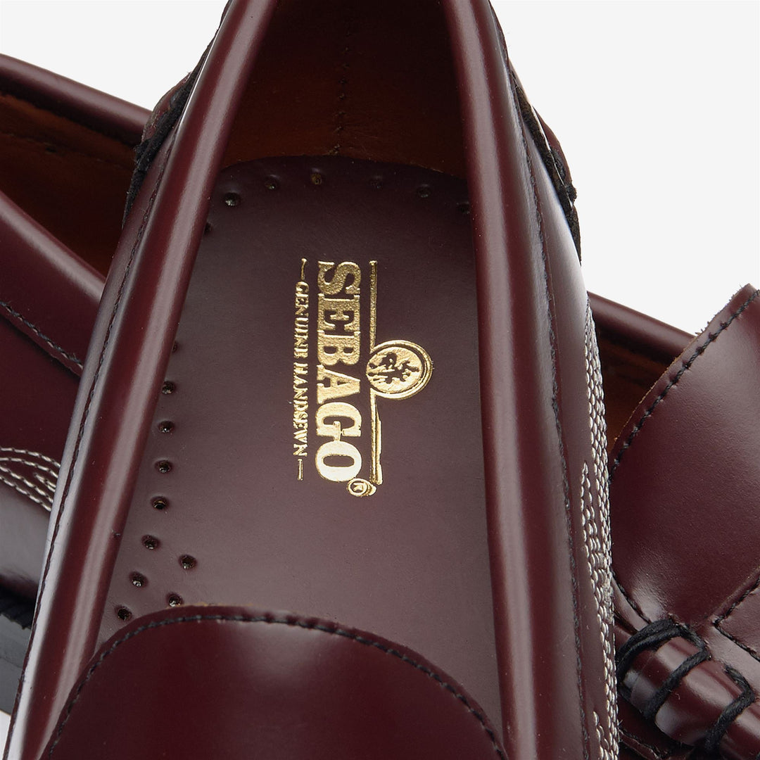 Braune Damen-Mokassin-Loafer aus Leder mit Cowboy-Design main