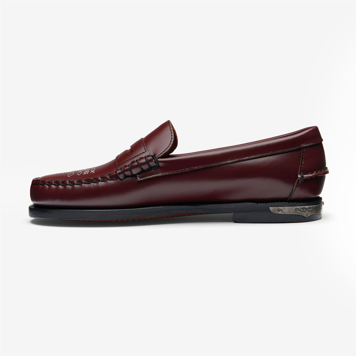 Mocassino penny in pelle marrone da donna
