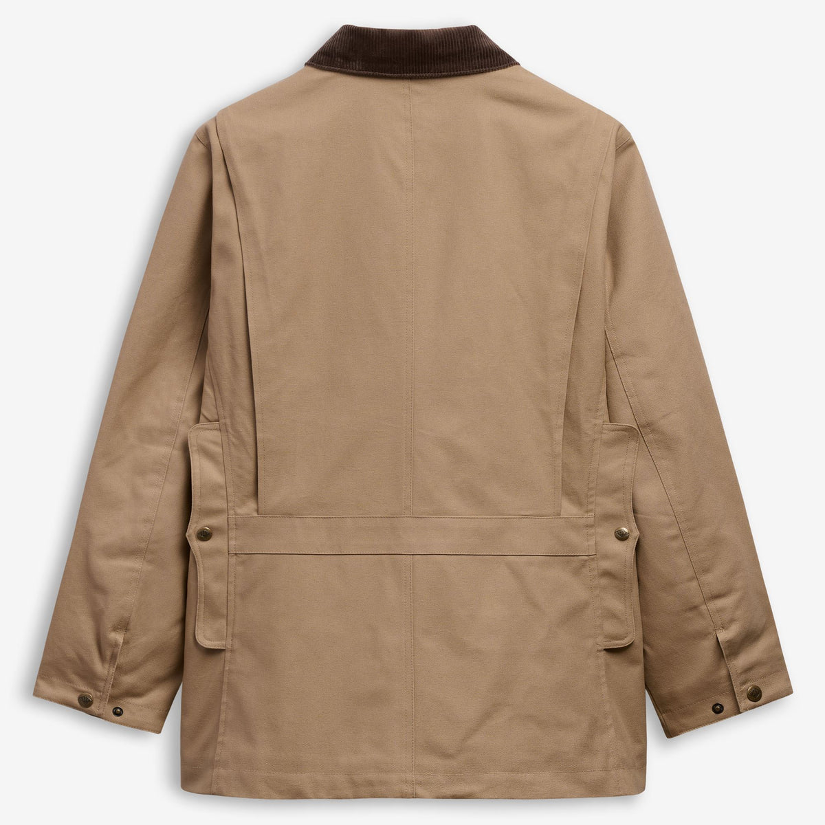 Braune Unisex-Baumwoll-Canvas-Jacke mit Wollfutter