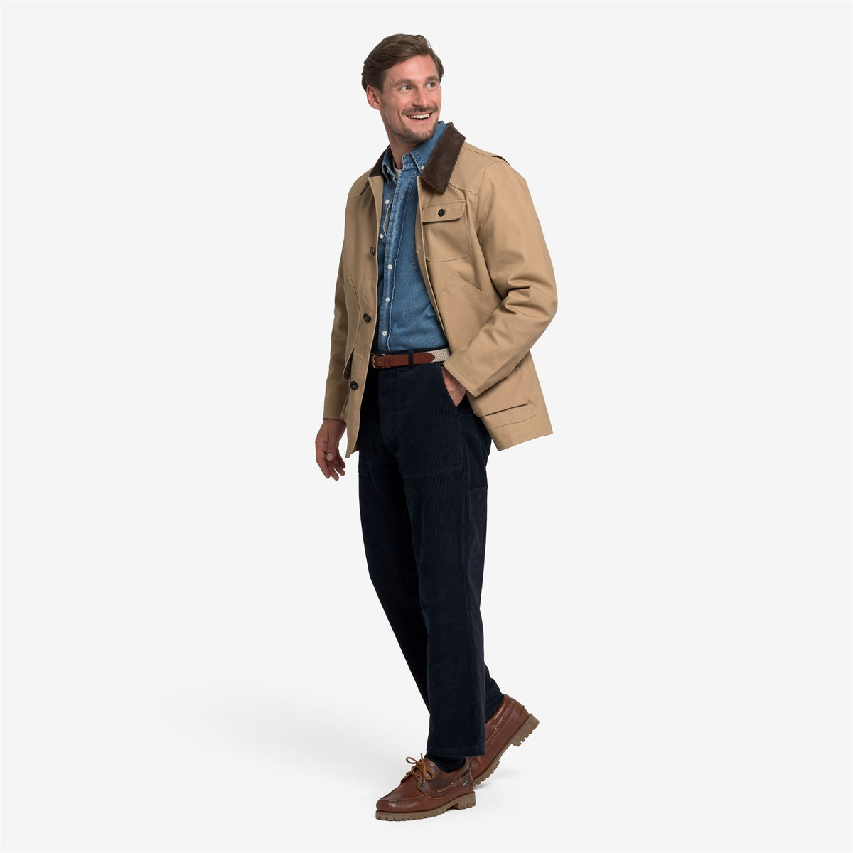 Jackets_Unisex_TENNY CANVAS_Jacket_BROWN CARTOUCHE - Commercial 4