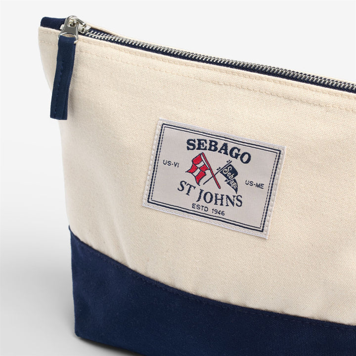 Blue beige Unisex Travel Beauty Case Pouch 3