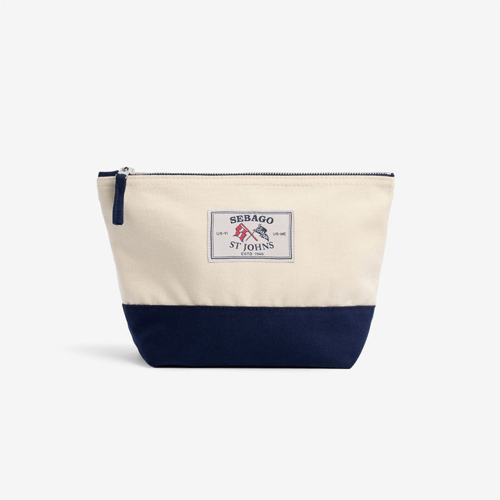 Blue beige Unisex Travel Beauty Case Pouch 1