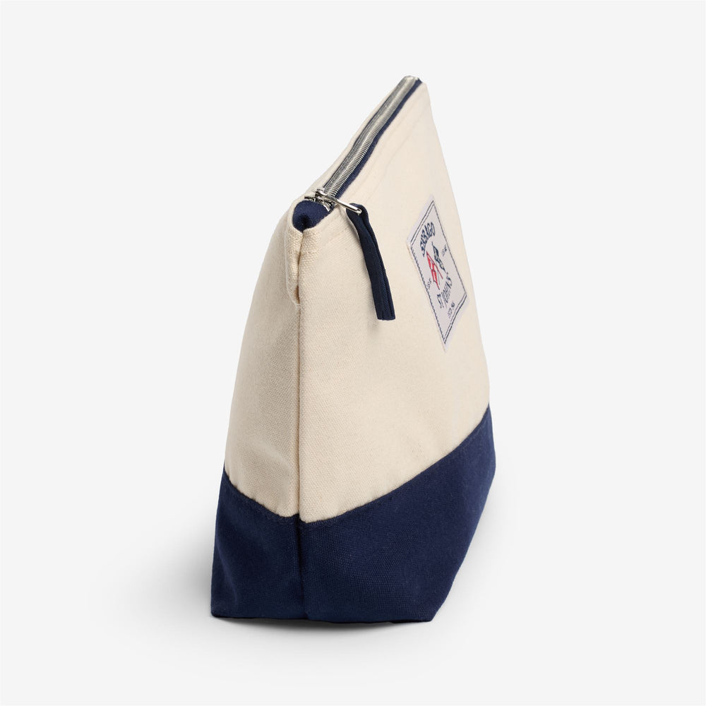 Blau-beige Unisex Reise-Kosmetiktasche 02