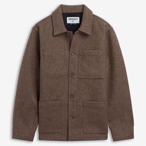 DORR WOOL HERRINGBONE - Jackets - Jacket - Unisex - Beige-Brown