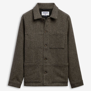 DORR WOOL HERRINGBONE - Giacche - Giacca - Unisex - Warm Grey-DK Grey