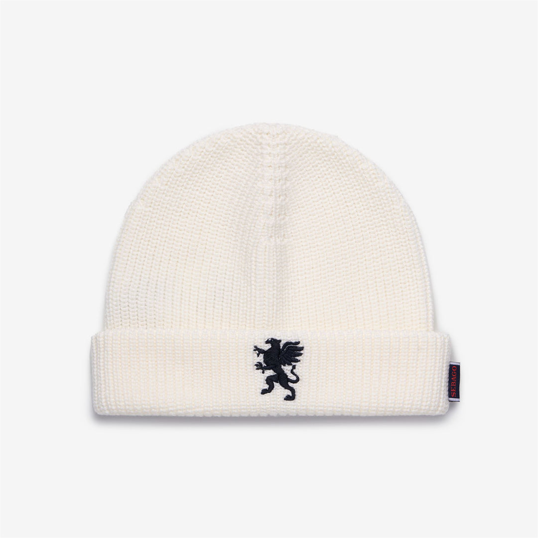 Bonnet unisexe en laine blanche naturelle pour yachting main