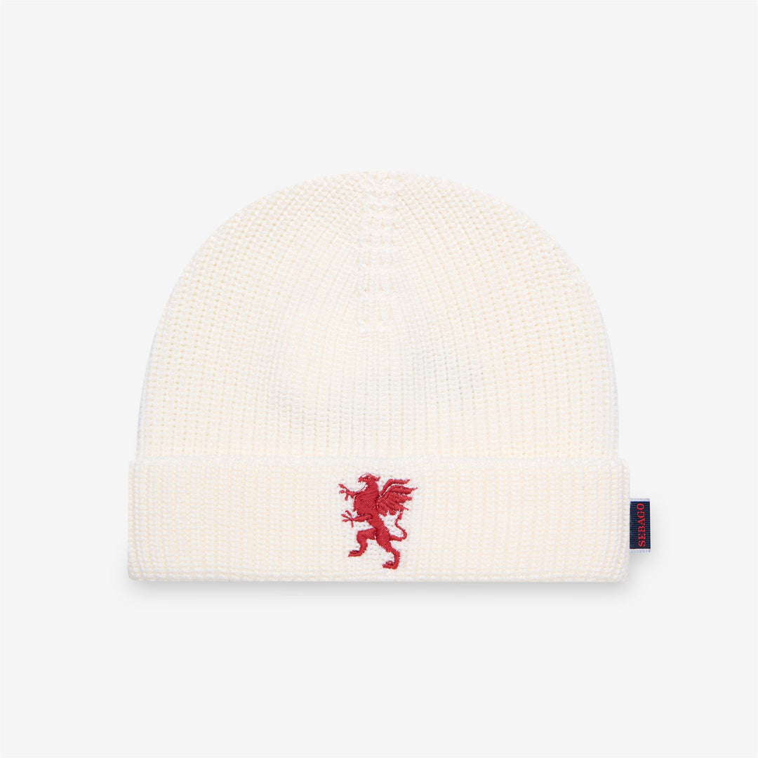 White Unisex Wool Watch Cap for Cold Weather 01