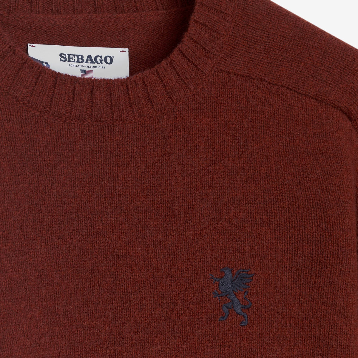 Roter Unisex-Wollpullover