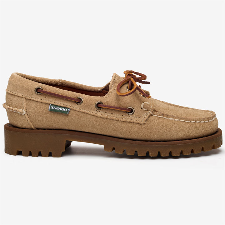 Beige Gelbe Damen Wildleder Mokassins für die Freizeit 1